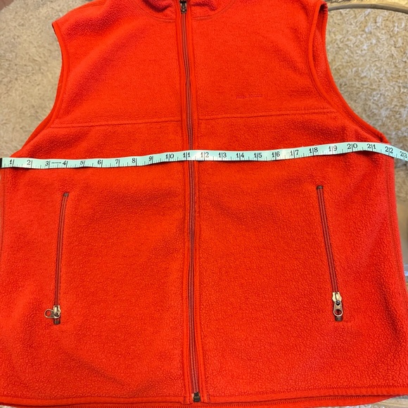 Vintage 90s Patagonia Synchilla Vest Mens L Orange Fleece Zip Up Jacket USA Made - Picture 8 of 8